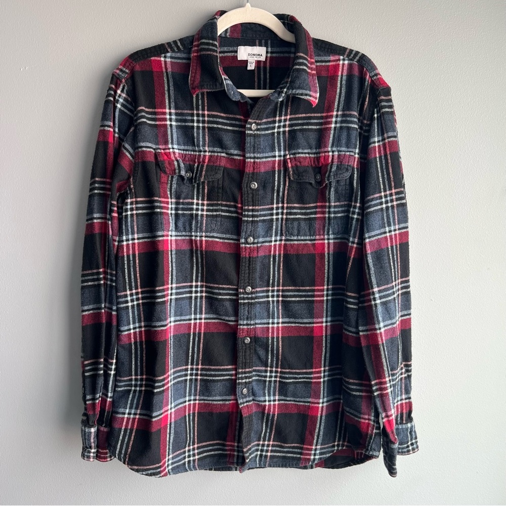 Sonoma Black and Red Flannel